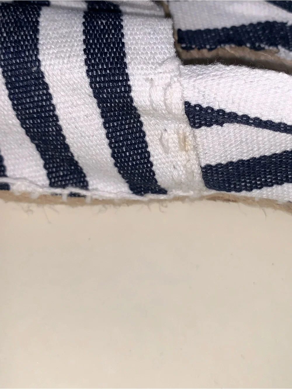 Cousu Main Striped Navy and White Espadrille Flats - Women’s 41 Beach Travel